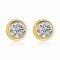 Cartier Diamants Legers DE Earrings in 18K Yellow Gold With 1 White Diamond